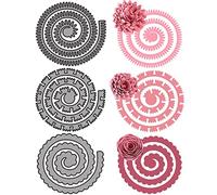 3 PCS 3D Flower Spiral Metal Cutting Dies for DIY Scrapbooking Embossing Stencil Die Cuts Punch Template Mould Arts Crafts Rose Metal Cutting Dies for Paper Crafting Handmade Crafts Arts Crafts