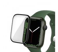 [3 PCS]3D Hot Bending PET & PMMA Screen Protector Film & Case Compatible for Apple Watch Series Series 7 Full Coverage Self-Healing