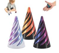 3 Pcs 3D Printed Fidget Toy, Set Stress Relief Spiral Cone Fidget Toy Spiral Fidget Toys Fun and Engaging for Anxiety Relief Perfect for Adults and Kids to Stay Focused and Calm
