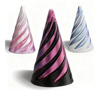 3 Pcs 3D Printed Spiral Fidget Toy, Impossible 3D Printed Spiral Fidget Toy, Spiral Pyramid Fidget for Desk Decor Souvenir Gift