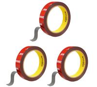 3 Pcs 3M Double Sided Tape, Heavy Duty Strong Adhesive, 10mm X 3m X 0.8mm, Waterproof Mounting Tape for LED Strip Lights, Car Decor, Home and Office Applications