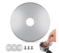 3 Pcs 58mm Espresso Puck Screen with Round Hole in the Middle - 0.2mm Ultra Thin Espresso Puck, Stainless Steel Reusable Coffee Filter, Suitable for La Marzocco/Gaggia