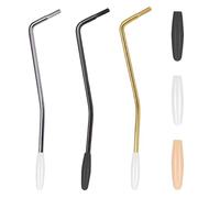 3 Pcs 5mm Thread Tremolo Arm with 3 Rubber sleeves for the crank (1 each in white, beige, and black),Silver Electric Guitar Whammy Bar,Single Tremolo Bar for Electric Guitar Tremolo System