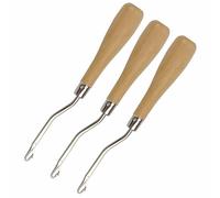 3 Pcs 6.5 Inch Wooden Bent Crochet Latch Hook Knitting Tool for Rug Hook Making Wig Designing and Other Craft.Latch Hooks for Crafts