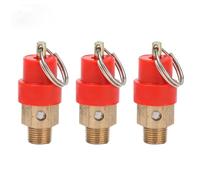 3 PCS 8 kg 1/4 ", 1/8" Safety Relief Valve, Brass Pressure Release Valve with Threads for Air Compressor, Pressure Vessels, Piping Systems Protect (G1/4in)