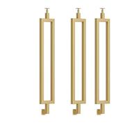3 Pcs 85cm Gold Metal Stair Balusters - Side Mounted Railing Pillars, 270° Rotatable, Smooth Surface, Ideal for Decks, Front Porches, and Steps.