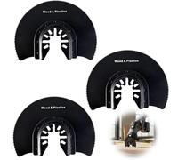 3 Pcs 88mm Oscillating Saw Blades, High Carbide Oscillating Multi Tool Quick Release Hybrid Vibrating Kit for Cutting Wood Plastic, Drywall Compatible with Dewalt, Ryobi, Multitool Accessories