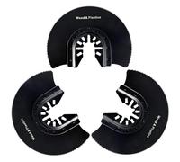 3 Pcs 88mm Oscillating Saw Blades, High Carbon Steel Half-Round Multi Tool Blades for Wood, Plastic, Drywall Compatible with Dewalt, Makita, Dremel, Fein, Ryobi, Multitool Accessories