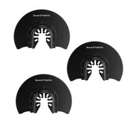 3 Pcs 88mm Oscillating Saw Blades, High Carbon Steel Half Round Multitool Blades for Wood, Plastic and Drywall, Universal Fitment Multi Tool Accessories for Dewalt, Makita, Dremel, Fein, Ryobi