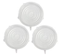 3 PCS 9.8in Large Silicone Stretch Lids Safe in Microwave Dishwasher Refrigerator, Reusable Durable Expandable Food Covers or Bowl Covers to Keep Food Fresh Eco-Friendly