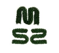 3 Pcs 9ft Pine Plain Green Christmas Garland with Flowers & Baubles - 2.7m x 25cm Christmas Garlands Indoor & Outdoor Decor for Stairs & Fireplace