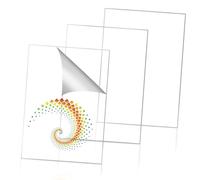 3 Pcs A3 Clear Acrylic Sheet Covered with Protective Film, 1mm Reusable Plastic Plexiglass for Picture Frame, Glass Painting, Wedding Signs, DIY Crafts (Square, 420 x 297 mm)