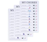 3 Pcs Acrylic Chores Chart Portable Magnetic Chore Chart RV Checklist Memo Plastic Board for Kids Memo Boards School Home Daily Affairs Reminder