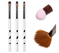 3 Pcs Acrylic Nail Brush Set,Size 8/10/14 Nail Brush Set for Nail Extension Acrylic Nail Art Design Women Gift Set - Manicure & Pedicure Nail Brushes for Professional Use