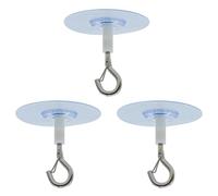 3 PCS Adhesive Ceiling Hook, Ceiling Hooks Self, Heavy Duty Self-Stick Cei ling Ho oks, Ceiling Hooks for Hanging Plants, for Bird Feeders, Lanterns, Wind Chimes, Planters, Outdoor Decoration Hooks