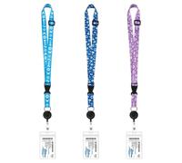 3 PCS Adjustable Cruise Lanyard for Ship Cards, Cruise Lanyard with Card Holder, Clear Waterproof Id Badge Holder, for Cruise Ship Cards, Adjustable for Nurse, Teacher, Student