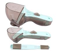 3 Pcs Adjustable Magnetic Measuring Spoons Sets and Dispenser Tools Precise Measuring Spoon with Scale Reusable Plastic Kitchen Measuring Cup Multipurpose Measuring Tools for Kitchen Home Baking