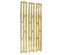 3 Pcs Adjustable Room Divider Privacy Screens, Floor to Ceiling Metal Partition, Versatile Room Separator for Teahouse, Coffee Shop, Home Office - Stylish Privacy Solution