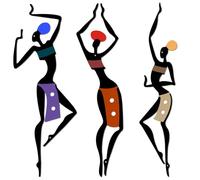 3 Pcs African Wall Art, Hanging African American Wall Art Supplies, Aesthetic Hallway Maximalist Decor Ethnic Style Art, Metal Drawing Wall African Wall Decor Accessories for Indoor Home Decor