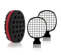 3 Pcs Afro Twist Set: Upgrade Hair Sponge and Comb