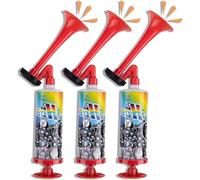 3 Pcs Air Horn, Air Horn Handheld Loud Noise Maker with Pump, Compact Portable Horns for Sports Fanfare, Boat Safety, Birthday Celebrations