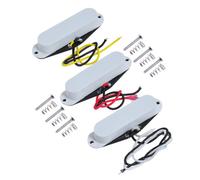 3 Pcs Alnico V Vintage Single Coil Pickups Neck Middle Bridge Pickup Set White Cover Pickups for Strat Style Electric Guitar