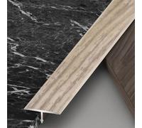 3 Pcs Aluminium T Moulding Transition Strip, Floor Divider Bar for Laminate to Same-Level Flooring, Fade-Resistant, Moisture-Resistant(K,33mm)