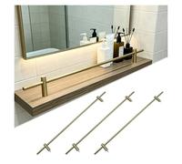 3 Pcs Aluminum Alloy Gallery Rail, Decorator Shelf Guard Rail 10/20/30/40/60in, Shelf Railing with Brackets for Kitchen Cabinets(Bronze,30" (76 cm))