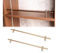 3 Pcs Aluminum Alloy Round Guard Rail, Multi-Functional Shelf Fence Rods, 16/24/39in Anti-Tipping Support Rails for Kitchen Cabinets(D,58cm/22.8in)