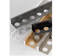 3 Pcs Aluminum L-Shaped Tile Edging Trim,Wall Corner Guard Protector for Outer Corners Countertops Decorations(Silver,10mm/0.39in)