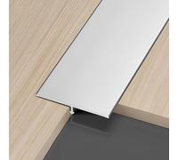 3 Pcs Aluminum T Molding Floor Transition Strip, Door Threshold Bar, Floor Edging Strip for Doorway, Laminate Flooring, Joinin, Wall Decorative (Silver 2.5cm)