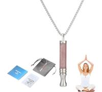 3 Pcs Anxiety Breathing Necklace With Resistance Filter Set, Resistance Breathing Necklace with Filter, Strawberry Crystal Breathlace Pink, for Both Women and Men