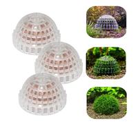 3 PCS Aquarium Moss Ball Holder Professional Aquarium Plant Holder Plastic Moss Ball Fish Tank Plant Holder with Filter Stone for Fish Tank Accessories (3PCS,M)