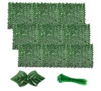 3 PCS Artificial Ivy Fence Screening 3m x 1m (118x39in), Garden Screening UV Protected, Artificial Hedge Roll with Faux Vine Leaf Decoration for Outdoor Garden Balcony with 150 Free Nylon Ties