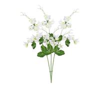 3 Pcs Artificial Sweet Pea Blossom Flowers Branches 22 Inch Fake Pea Flowers Bouquet Stems for Vase White Spring Floral Picks Decorative Flower Arrangement for Table Centerpieces Home Decor(White )