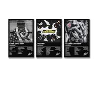 3 PCS Asap Poster Rocky Music Vintage Rapper Singer Album Cover Wall Art Canvas Posters Room Decorative Aesthetic Print Decor 08x12inch(20x30cm)-3pcs Style-2