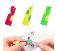 3 Pcs Automatic Needle Threader, Plastic Sewing Machine Needle Threader, Simple Needle Threaders Hand Sewing Automatic Needle Threaders for Hand Sewing and DIY Threading Tool(Random Color)