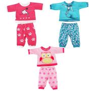 3 PCS Baby Doll Clothes Set Cat, Mermaid and Owl Doll Clothes & Pants Educational 14-18 Inch Baby Stuff for Birthday Christmas, Toys