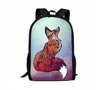 3 PCS Backpack Set Cute Red Fox Schoolbag With Lunch Case Pencil Box