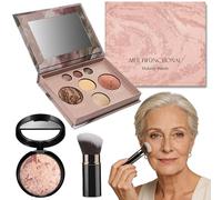 3 Pcs Baked Starter Kit, All-in-one Makeup Set Gift Surprise, Includes Baked Balance Foundation & Multi-Functional Makeup Palette & Retractable Brush, Make up Gifts For Women (Set 03)