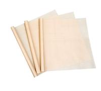 3 PCS Baking Sheets for Heat Press, Reusable Non Stick Oven Liner 40 x 30 CM BBQ, Grill Mat Baking & Cooking Sheets Washable, Dishwasher Friendly (Beige)