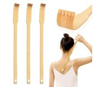 3 Pcs Bamboo Back Scratchers,Long Handle Portable Wooden Back Scratcher Relieve Discomforts Itching and Relaxation