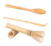 3 Pcs Bamboo Matcha Whisk Set for Tea Lovers Beginners Efficient Traditional Handmade Matcha Making Kit with Long Handle for Trip Home Use