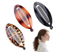 3 Pcs Banana Hair Clip Combs Double Banana Clips Long Hair Clips Ponytail, Fishtail Hair Combs Double Clips Set for Women Girls