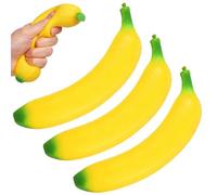3 Pcs Banana Squishy, Squishy Banana for Office Workers, Banana Ornament for Anxiety Management, Bannana Squishy Set for Home Decor and Gift Giving