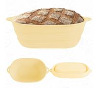 3 Pcs Banneton Bread Proofing Basket, 28.5x17x9.1cm Silicone Sourdough Bread Bowl,Oval Sourdough Bread Basket,Banneton Proving Basket Sourdough Bread Baking Supplies for Professional Home Bakers