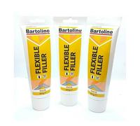 3 PCS BARTOLINE FLEXIBLE DECORATORS FILLER CAULK 300G WHITE CRACKS GAPS ADHESIVE