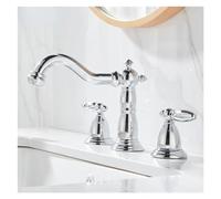 3 PCS Bathroom Faucets Dual Holder Three-Hole Widespread Bathroom Sink Basin Faucets Deck Mounted Mixer Tap,Kitchen Sink Faucet