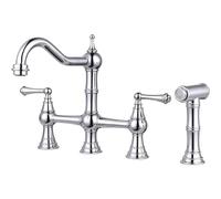 3 Pcs Bathroom Mixer Tap Set A Black/Gold/Chrome/Antique Brass Deck Mounted Faucets for Sink, Vanity & Bath A Stylish Water Tap for Modern Bathrooms