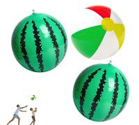 3 Pcs Beach Balls Inflatable, Beach Toys Inflatable Pool Toys For Summer Water Games Kids Birthday Party Supplies Combo Set